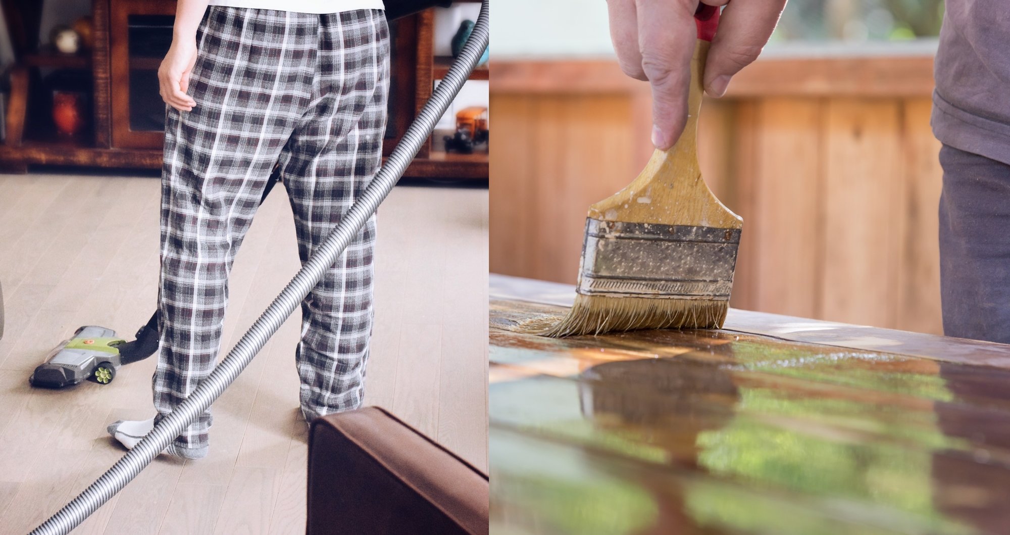 Husband doing housework
