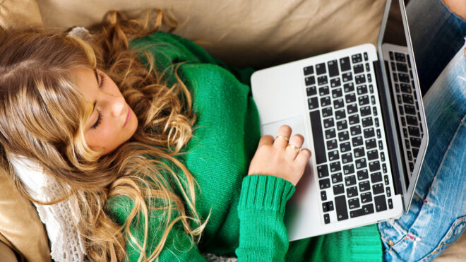 girl on computer