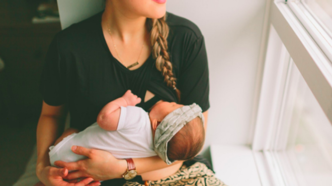 woman breastfeeding