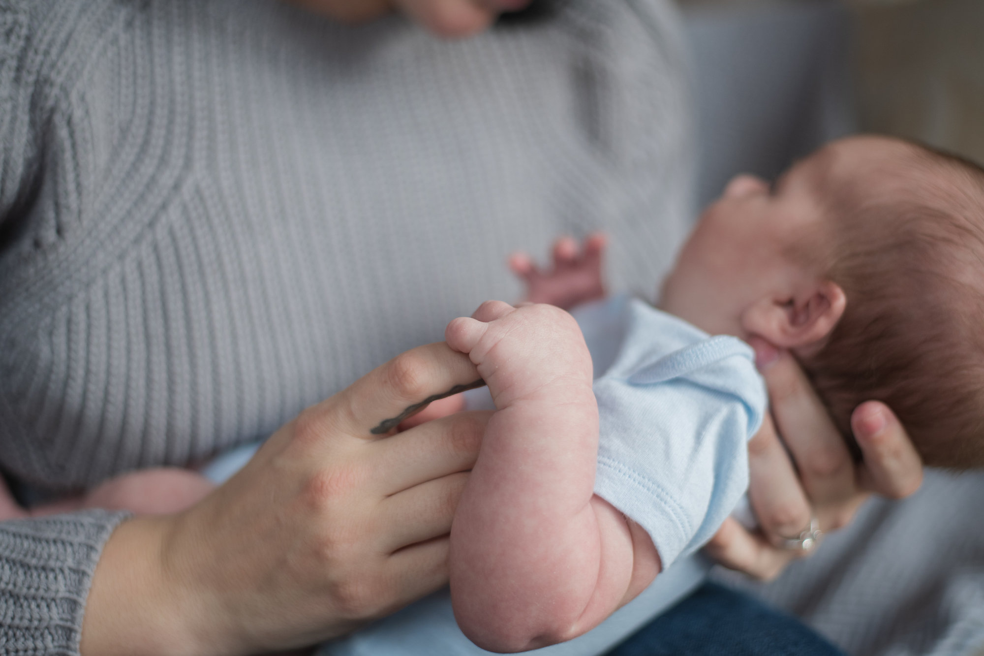 mom about to breastfeed baby