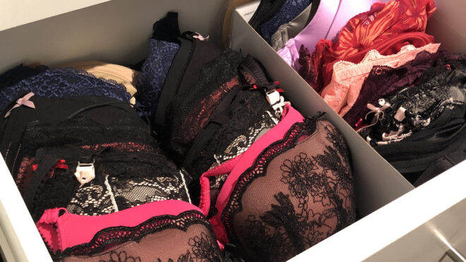 Woman's bra drawer