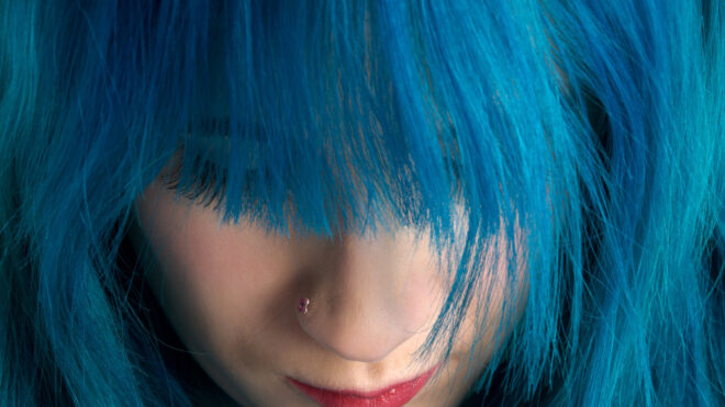 blue hair