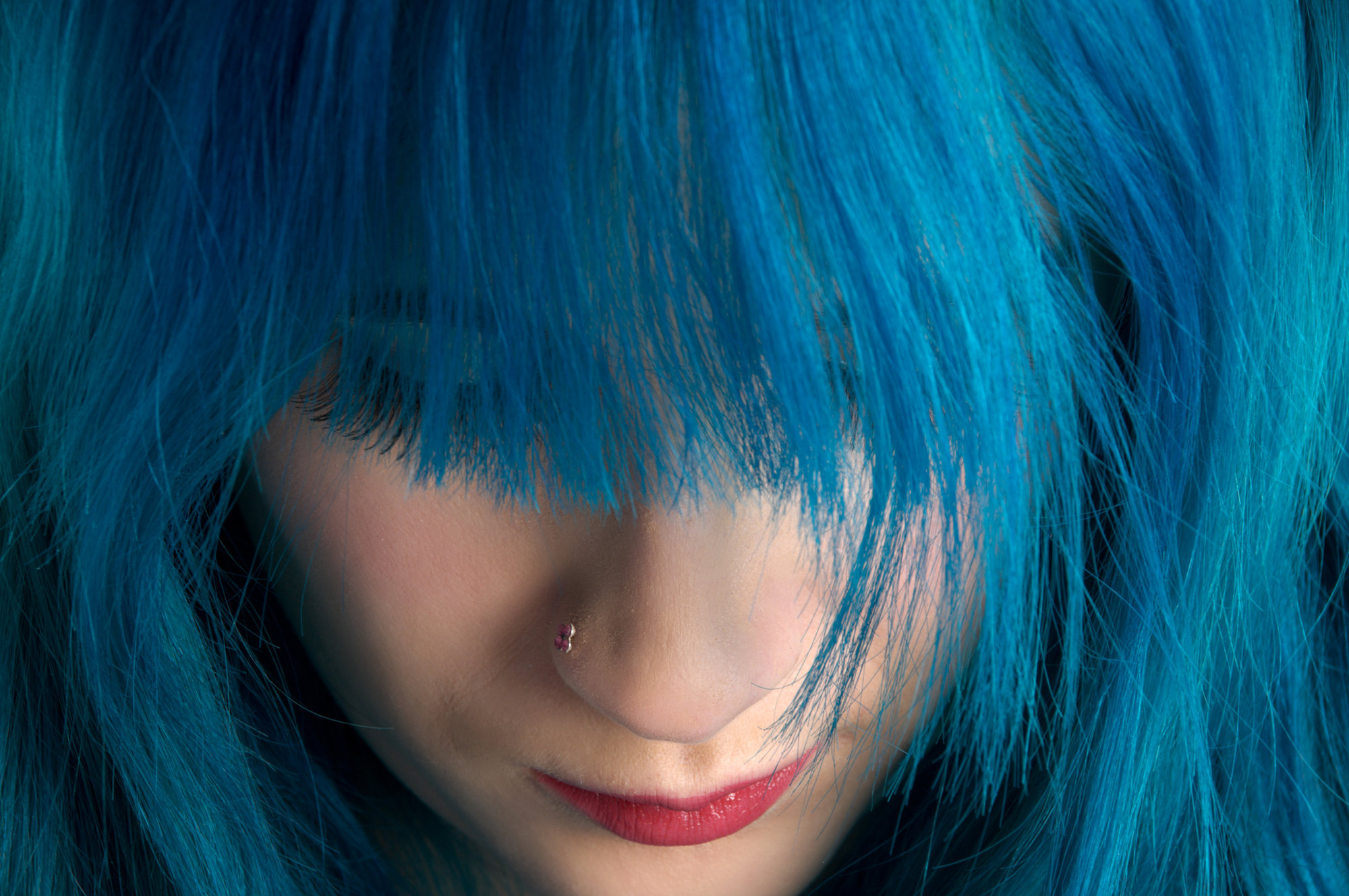 blue hair