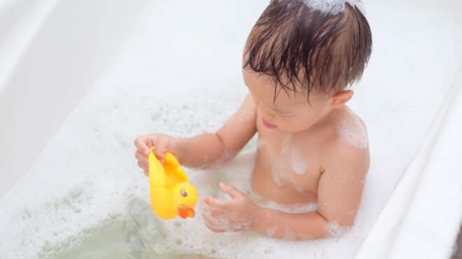 Boy in bath