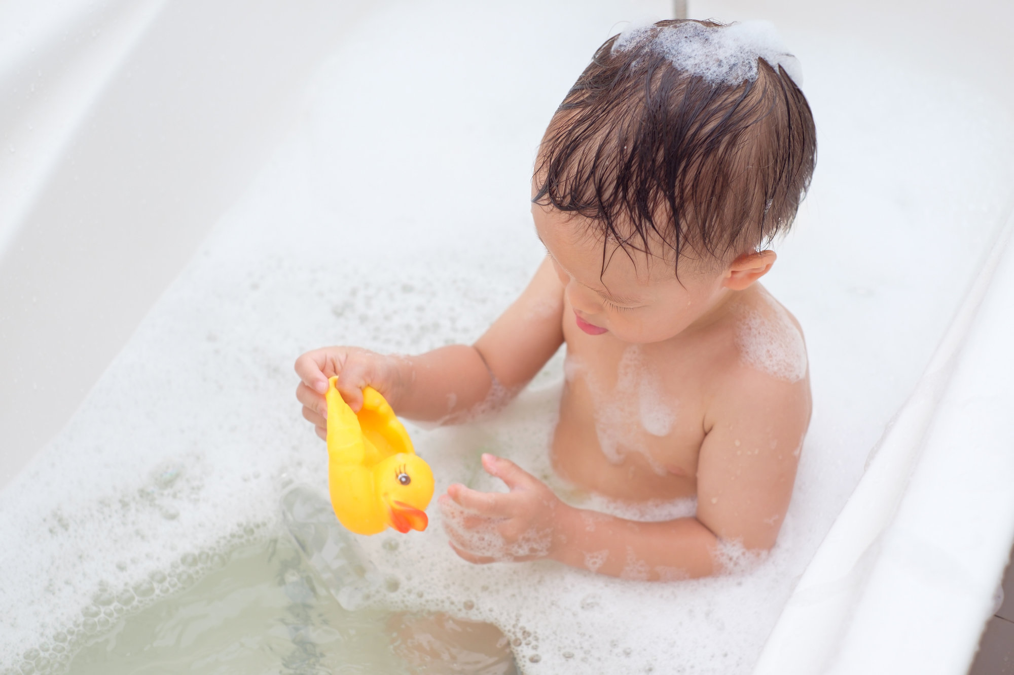 Boy in bath