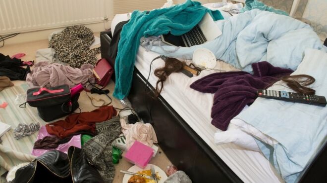 messy bedroom