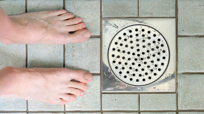 Feet in shower