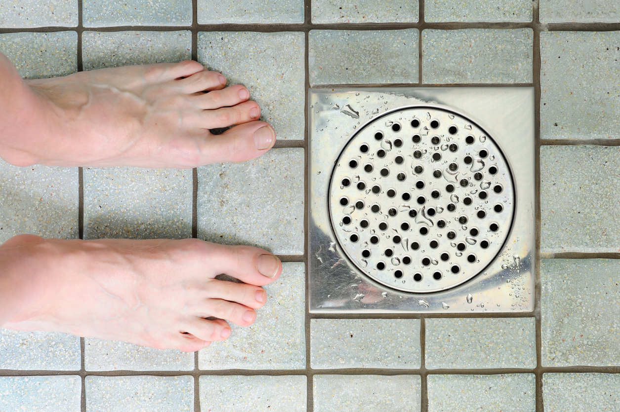 Feet in shower