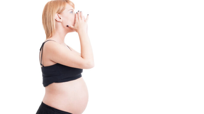 angry pregnant woman