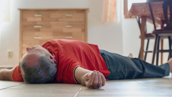 Man passed out on floor