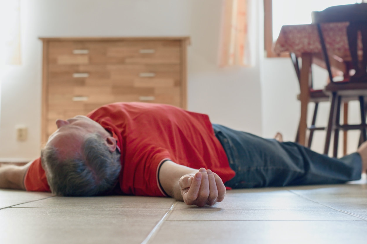 Man passed out on floor