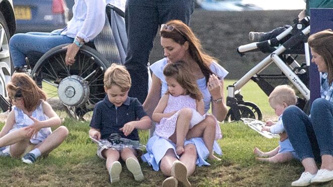 Kate Middleton with Prince George and Princess Charlotte