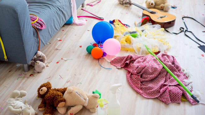 Kids' toys on floor