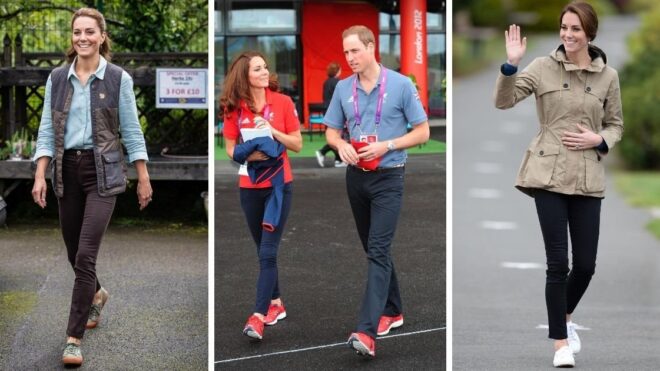 Kate Middleton wearing sneakers