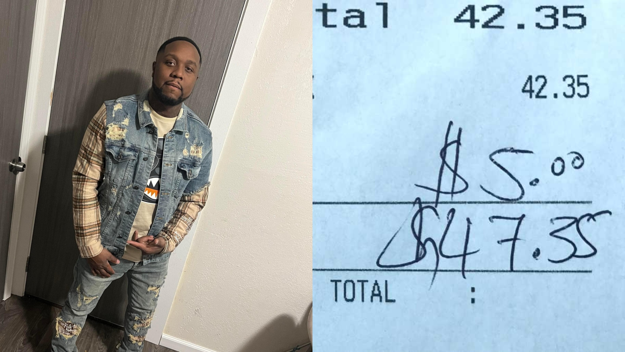 pizza receipt Brandon Felton