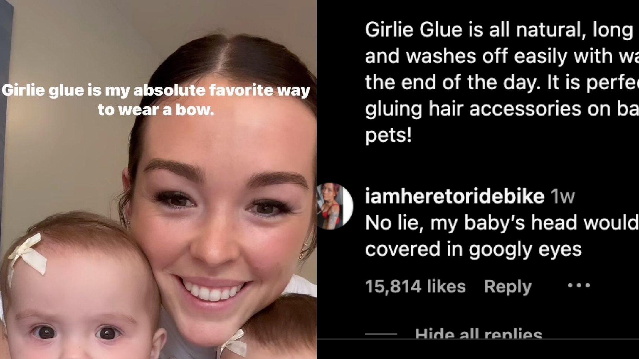 girle-glue-mom-bows-bald-head-baby girlie glue