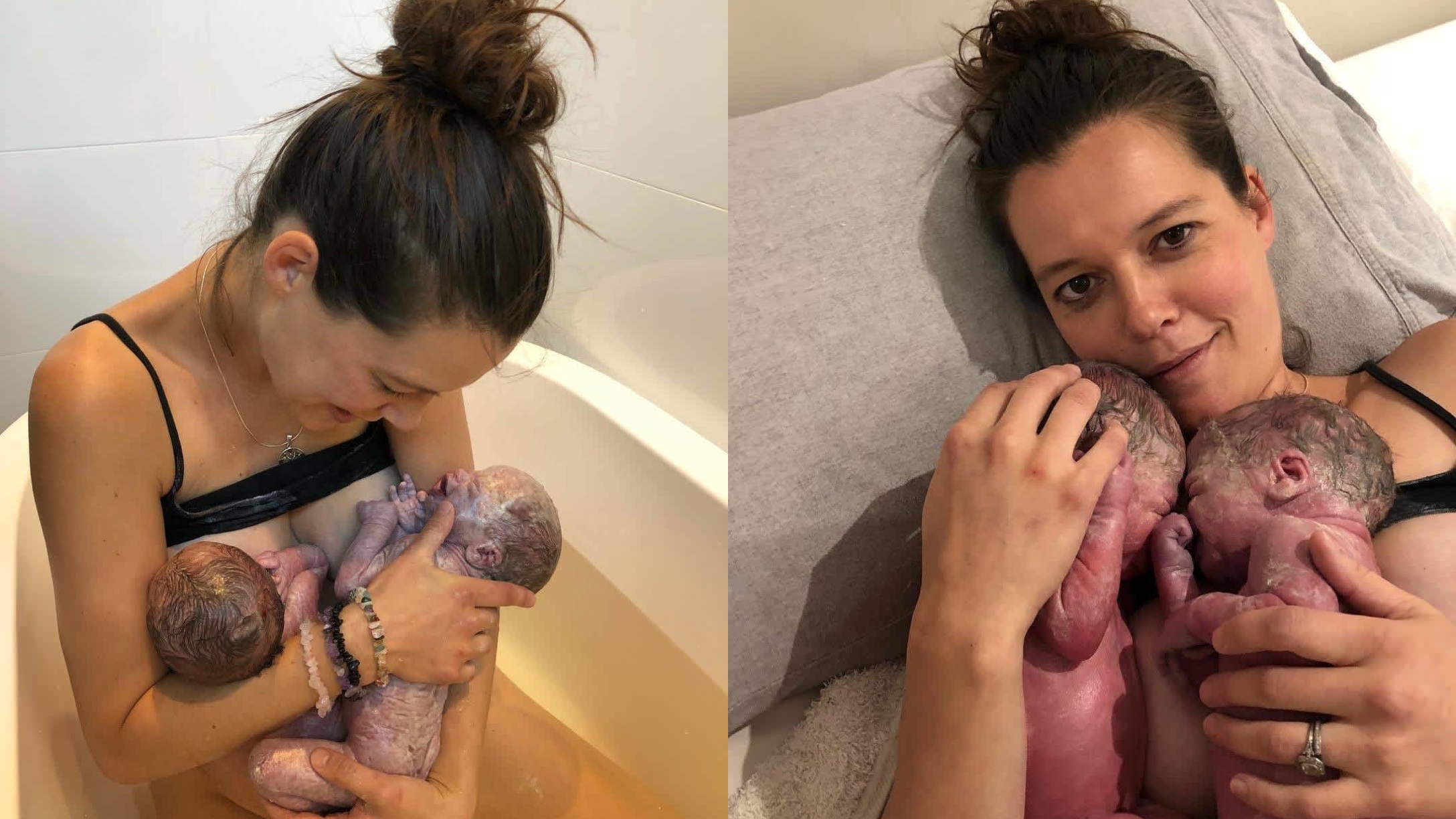 twin mom home birth