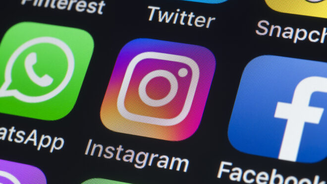 Instagram app on phone