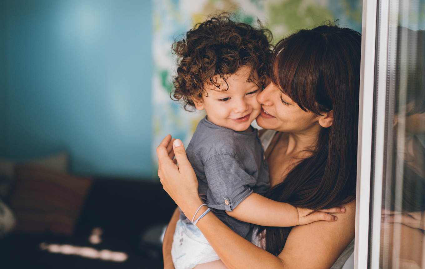 Portrait of mother and son Unconditional love