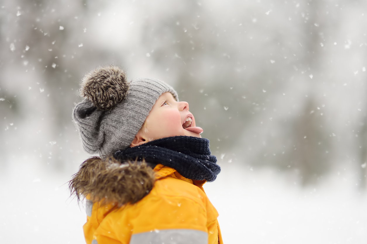 Baby boy in snow