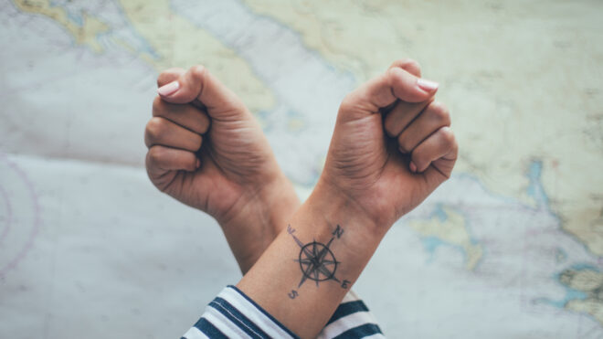 meaningful tattoos compass tattoo
