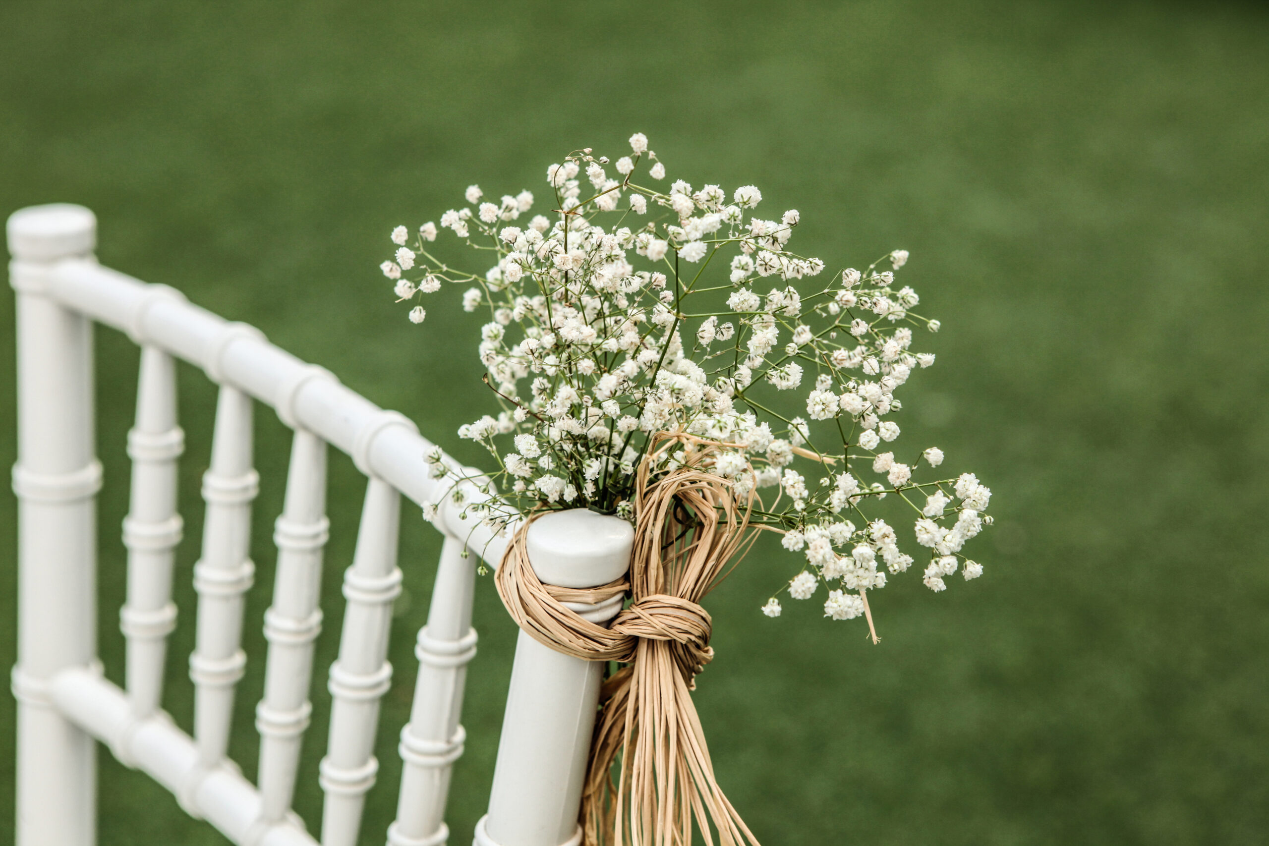 Empty chair at wedding ceremony