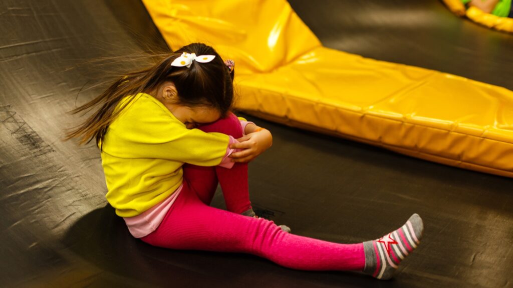 crying trampoline park