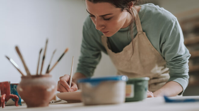 woman painting
