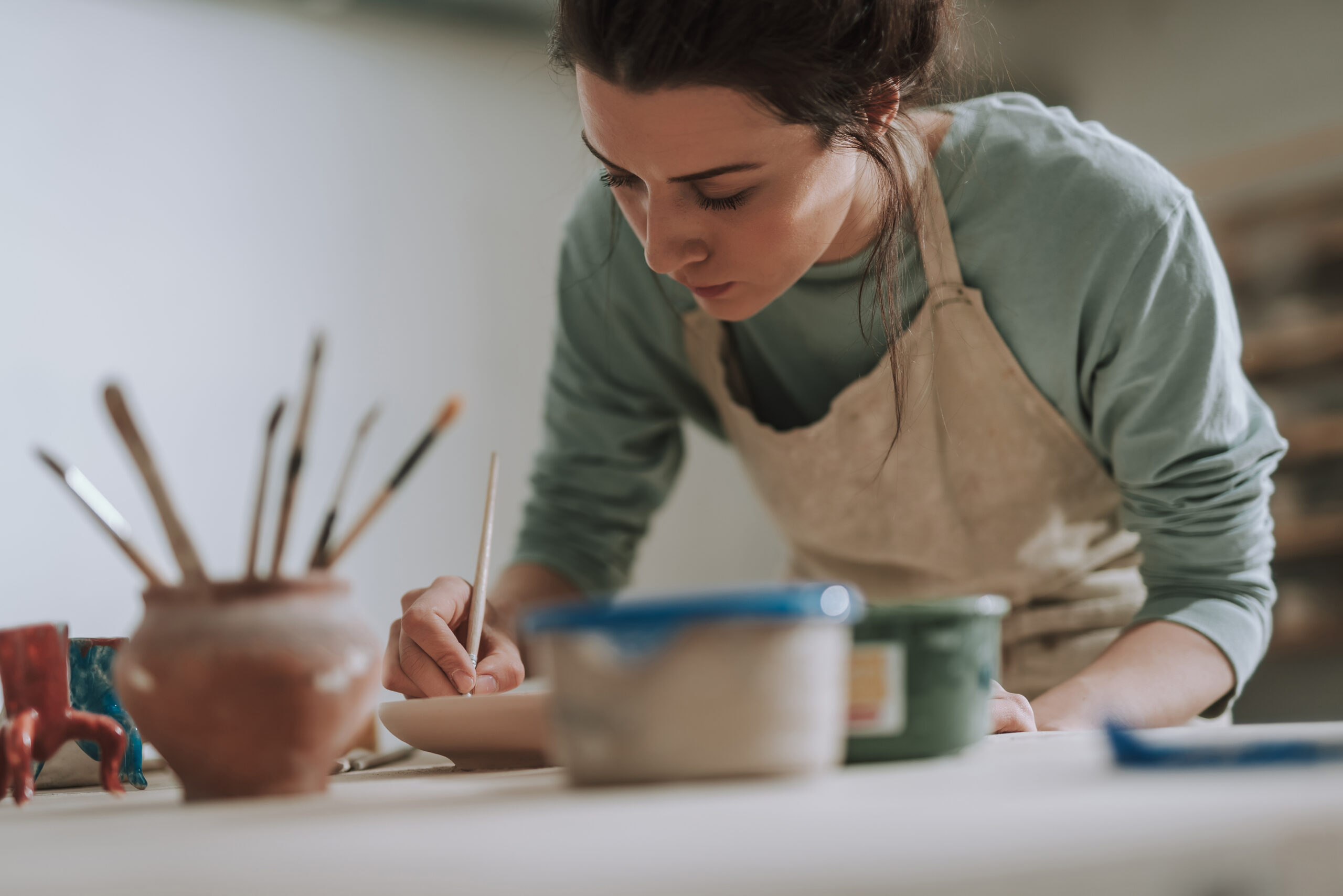 woman painting