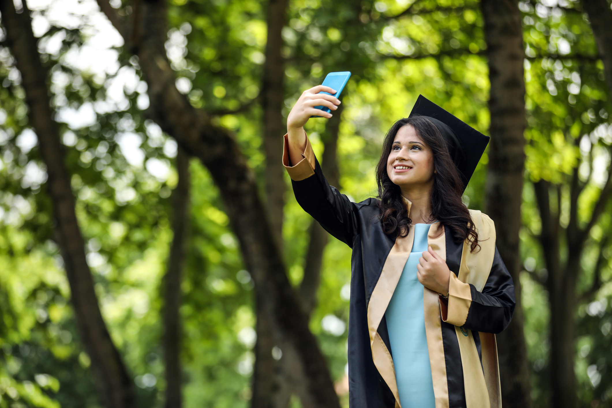Graduated Girl Taking Selfie