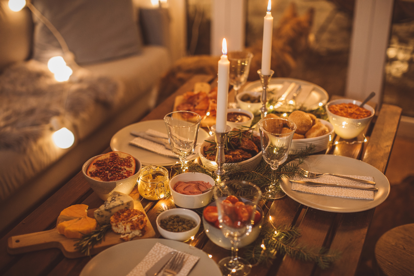 Cozy winter dinner