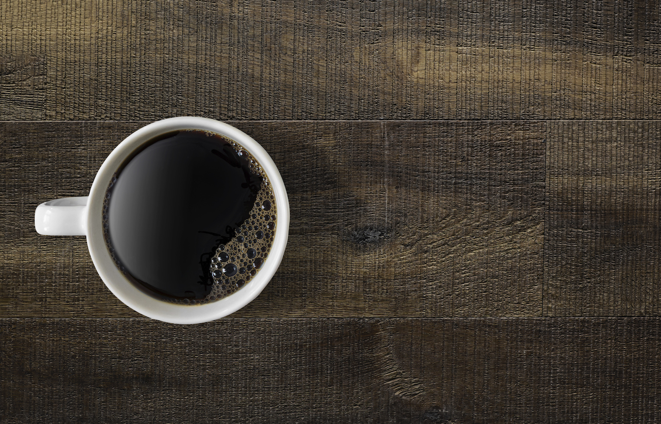 Coffee on a wooden table