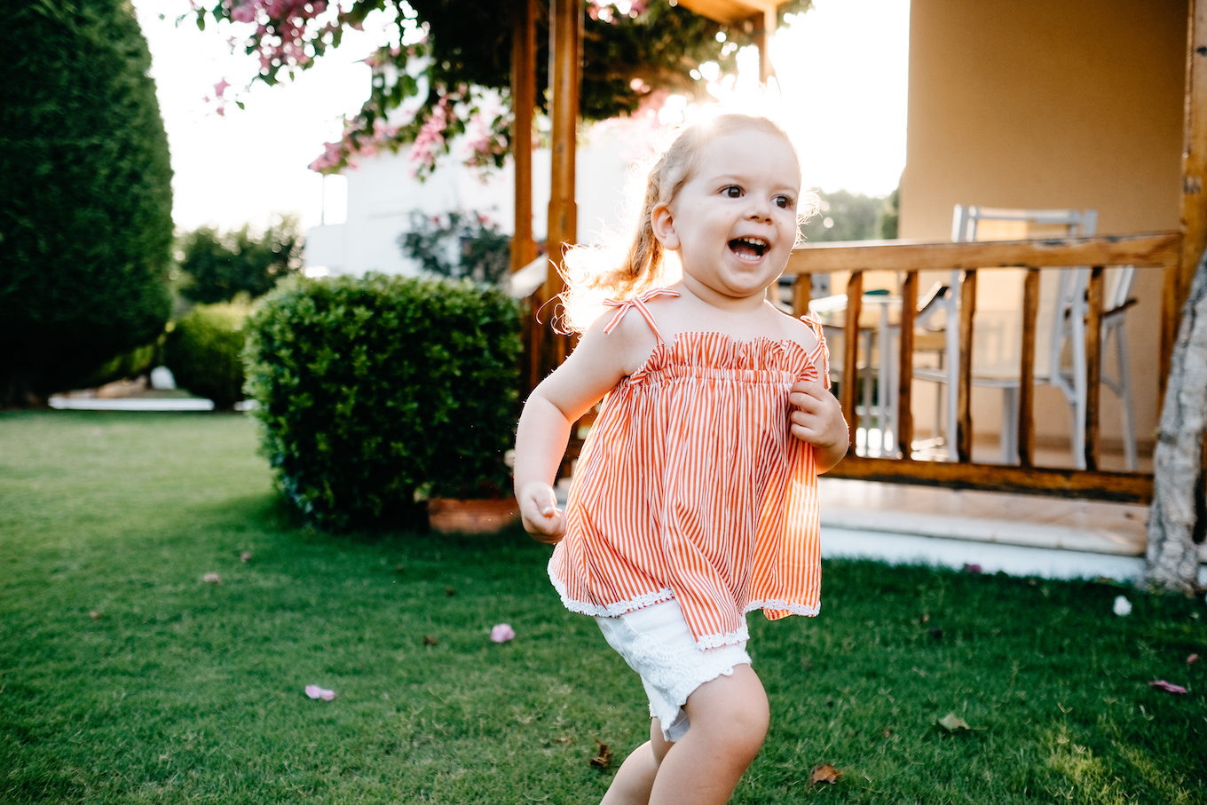Cute little girl posing