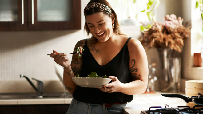 Woman eating