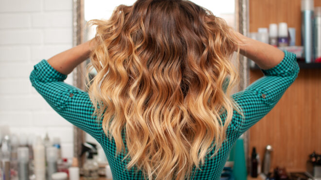woman showing off hair