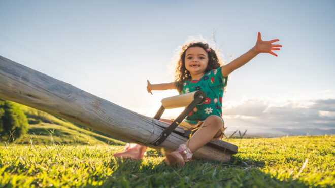 girl on slide