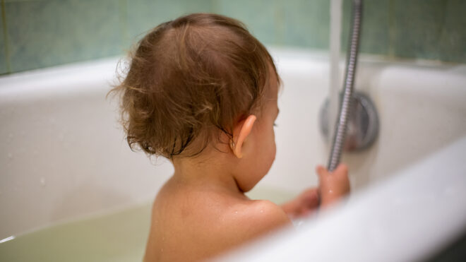 girl in bathtub