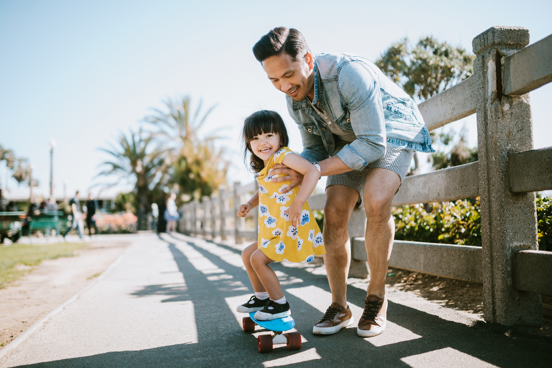 Dad with little girl
