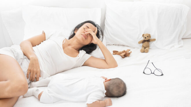 exhausted mom