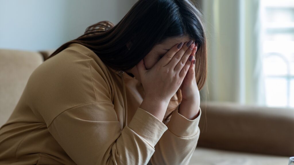 Upset woman