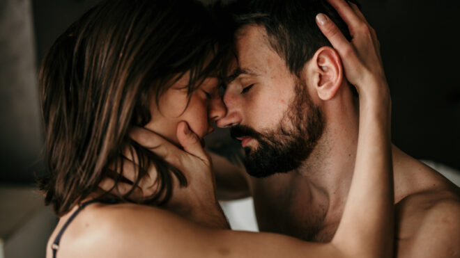 Couple intimate