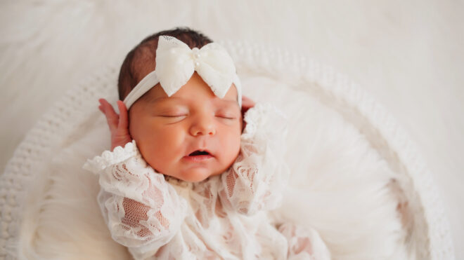 sleeping newborn baby