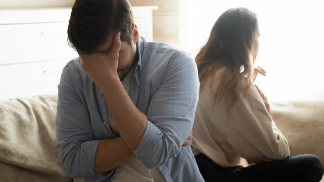 couple upset