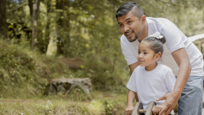 Dad and daughter