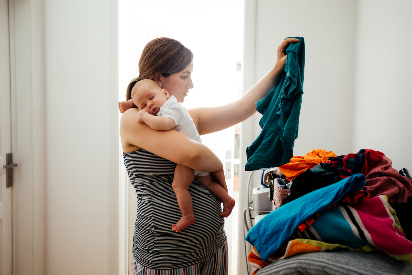 Mother And Daughter At Home