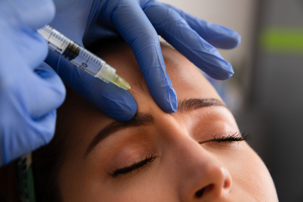 woman getting botox