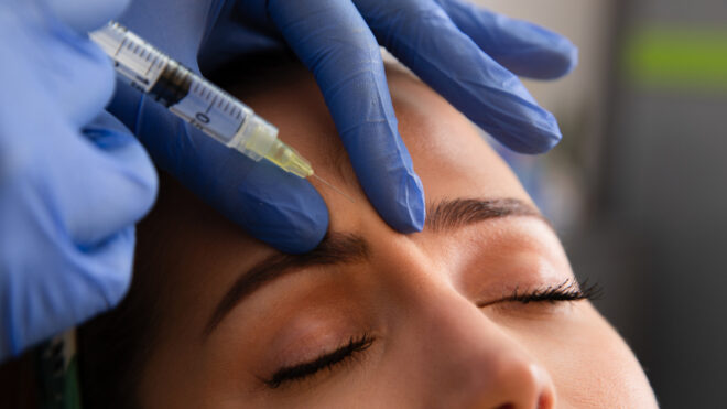 woman getting botox