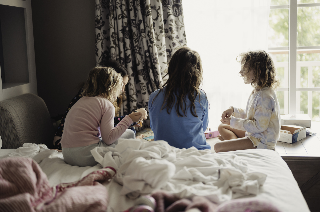 Girls at a sleepover