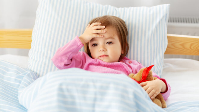 Sick Girl in bed
