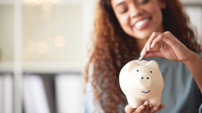 Woman Saving Money